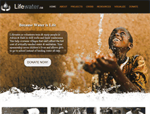 Tablet Screenshot of lifewater.ca